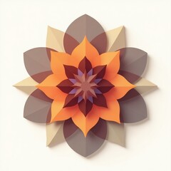 flower logo using symmetrical geometric shapes
