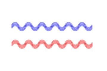Abstract neon waves icon