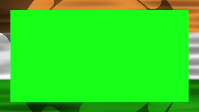 Independence day live breaking news animation with national flag and green screen. Concept for 15th august national holiday in india.