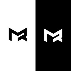 vector logo letter M and R combination abstract