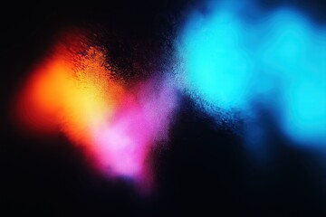 Fototapeta premium Abstract color lights on display screen with orange blue and purple hues