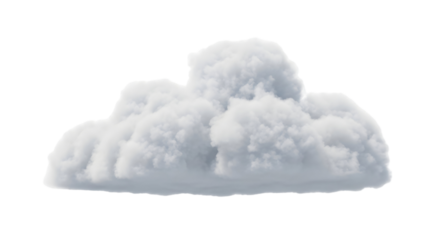 Fluffy cumulus cloud illustration