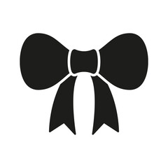 Bow Tie Solid Icon. Fashion Accessory, Formal Wear, And Decoration Silhouette Symbol. Elegant Style And Gift Wrapping. Isolated Vector Illustration