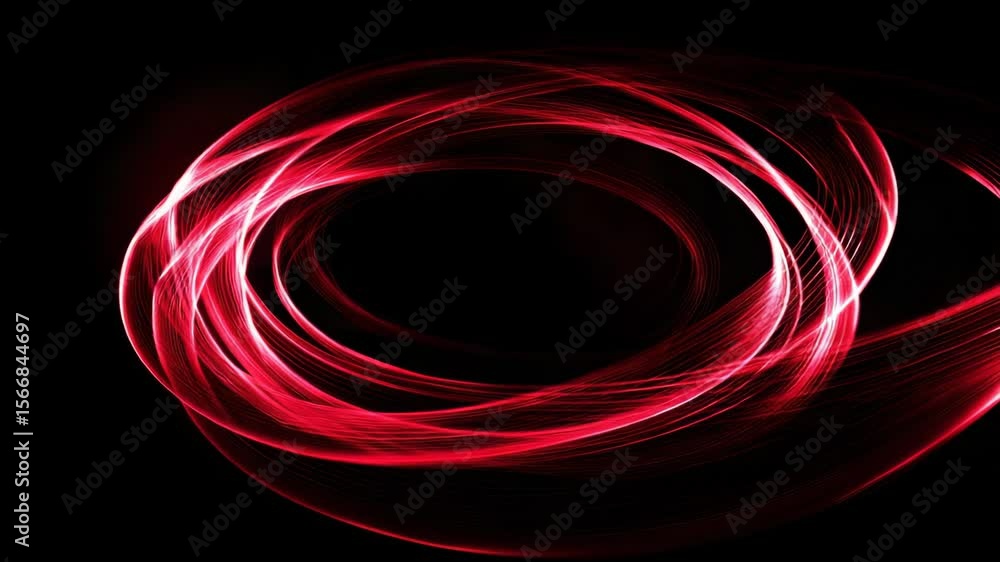 Poster dynamic red light swirls in motion creating abstract visual effects