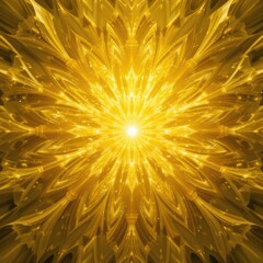the image showcases a vibrant, radiating pattern with a bright, circular point at its center. the pattern appears symmetrical, resembling a stylized flower or starburst