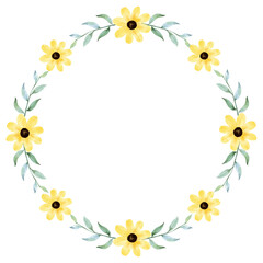 flower frame watercolor