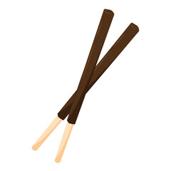 Chocolate sticks. Dipped stick. Dipped stick pattern vector. chocolate dipped cookie sticks.