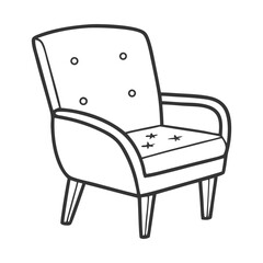 Armchair with Buttons Vector