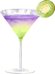 watercolor cocktail