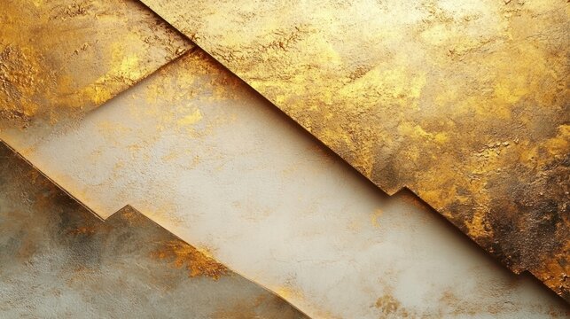 Golden layers merge with a textured background, exuding warmth and elegance