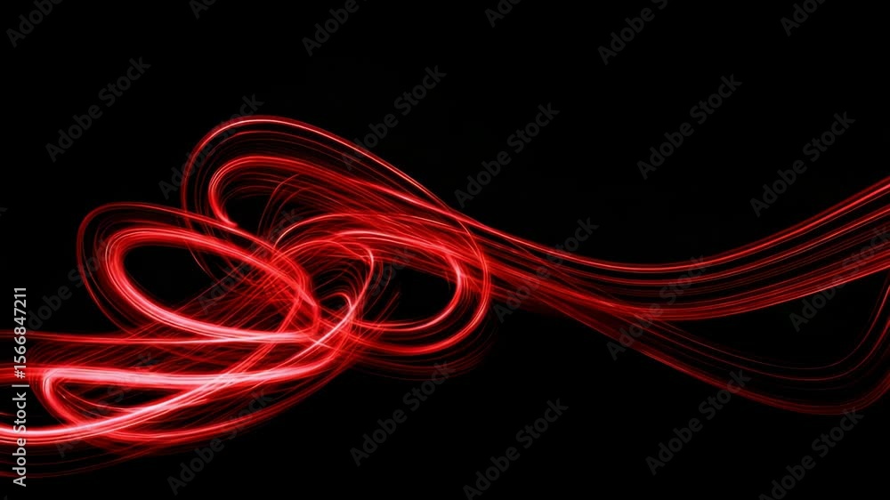 Poster dynamic red light trails creating abstract artistic visuals