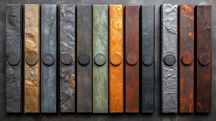 Colorful textured metal panels create a stunning visual effect
