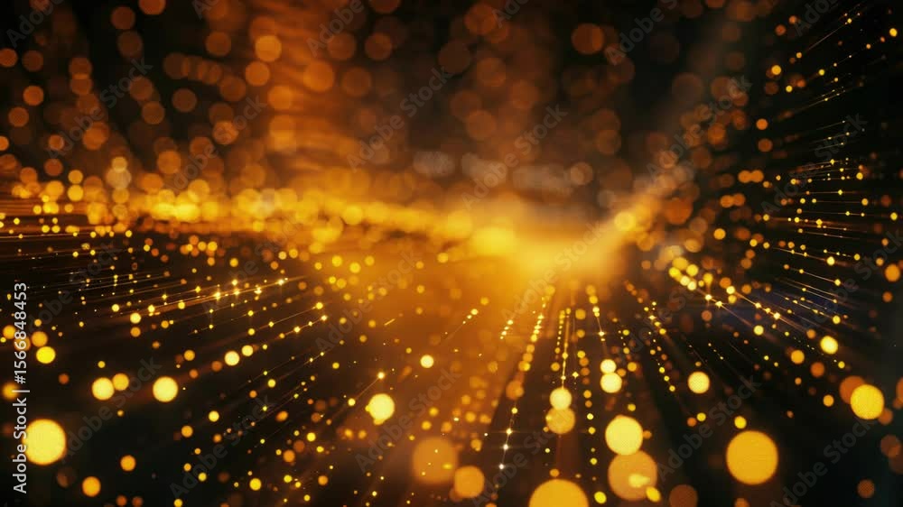 Aufkleber a colorful abstract design featuring a yellow and black background filled with twinkling lights, gre