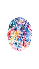 Colorful Abstract Fingerprint Art Design for Unique Backgrounds