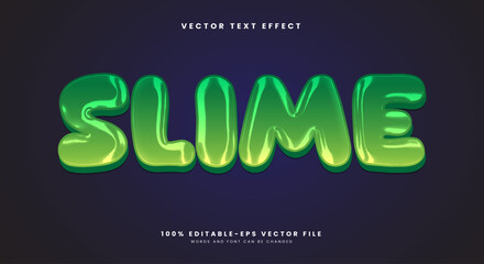 Slime Chrome Style 3d editable text effect template