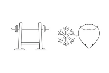 Barbell rack snowflake beard weightlifting fitness