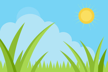 Obraz premium A Stunning Vector Background Of A Summer Day From The Edge Of A Forest With A View