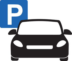  Car parking icon vector.