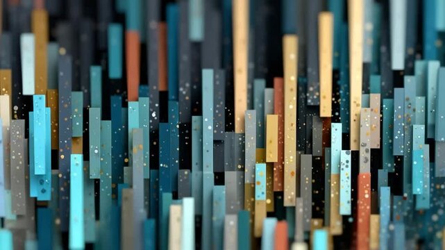 Faszinierende Farben und Formen in harmonischer Verbindung bei einer kreativen Kunstinstallation