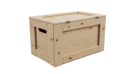 Light beige wooden crate