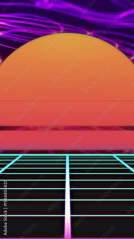 Poster animation of metaverse, data processing and network of connections