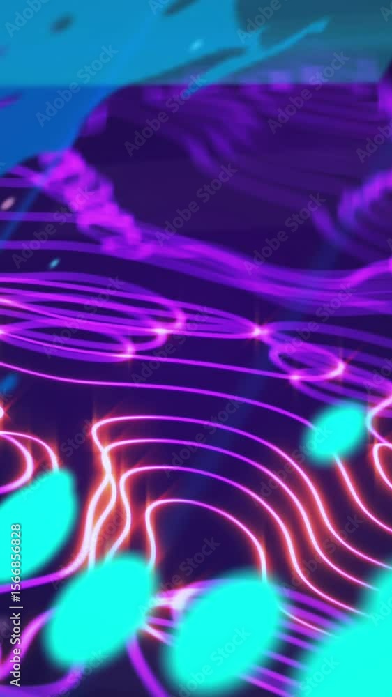 Poster animation of world map and network of connections