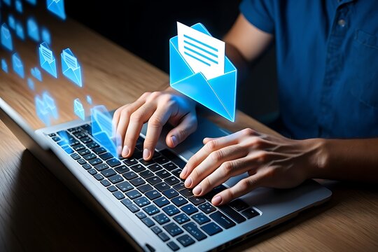 Engaging with digital correspondence through efficient email management and seamless online communication tools fostering professional connectivity - Powered by Adobe