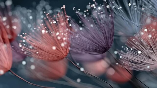 Danse des fleurs d&eacute;licates dans un monde color&eacute; aux mille reflets