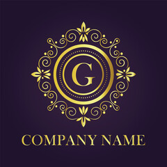 Letter  luxury gold logo concept