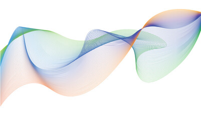 Abstract colorful flowing wave line background vector illustration