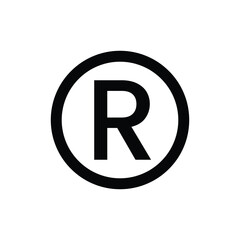 Registered trademark icon vector illustration. Copyright mark symbol. Intellectual property sign PNG on transparent