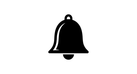 Classic bell silhouette notification alert symbol for communication and alerts
