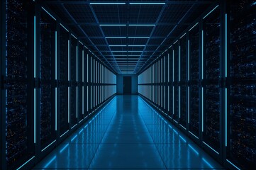 Fototapeta premium Cybersecurity and Technology Hub