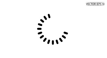 Circular Progress Indicator Silhouette Design Abstract Loading Animation Symbol