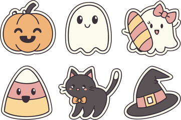 Halloween Stickers and Icons for Fun and Spooky Designs. High Quality Halloween Stickers and Icons for Creative Projects. Modern Halloween Stickers and Icons for Digital and Print Media