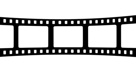 Abstract Silhouette of Cinematic Film Strip Capturing a Storytelling Moment