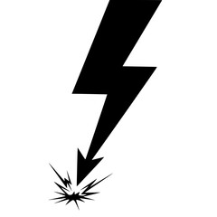 High Voltage Electricity Danger Warning Symbol Illustration