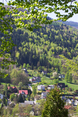 A view of Bystra village south of Bielsko-Biała.