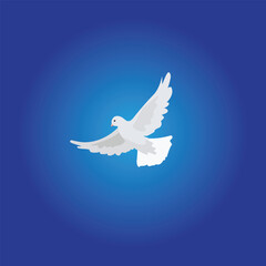 Fototapeta premium flying dove silhouettes or Pigeons set love and peace symbols on a background