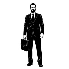 Professional Businessman Holding Briefcase Ready for Business Meeting