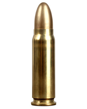 a brass bullet isolated on white background PNG , AI GENERATED