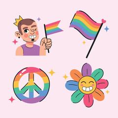 Pride Parade Illustration Flat Set 3