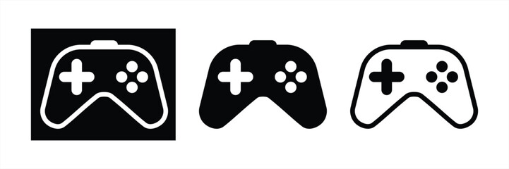 video game controller icons. joystick icon set. game console icon flat symbol. vector illustration on transparent background