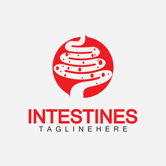 Intestine human Logo vector design, Intestine Organ medical design
