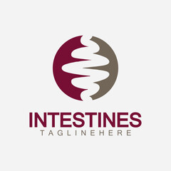 Intestine human Logo vector design, Intestine Organ medical design
