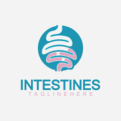 Intestine human Logo vector design, Intestine Organ medical design