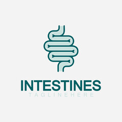 Intestine human Logo vector design, Intestine Organ medical design