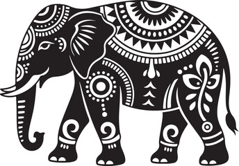 Walking Elephant with Raised Trunk Silhouette

Mother and Baby Elephant Vector Scene

Decorated Indian Elephant Silhouette Design

Elephant in Savannah Vector Art

Elephant Herd Silhouette at Sunset