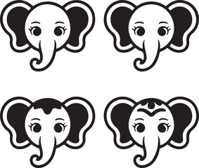 Walking Elephant with Raised Trunk Silhouette

Mother and Baby Elephant Vector Scene

Decorated Indian Elephant Silhouette Design

Elephant in Savannah Vector Art

Elephant Herd Silhouette at Sunset