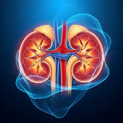 Detailed Kidney Anatomy Visualization anatomy
